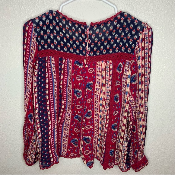 Anthropologie Maeve Gretchen Patchwork Blouse Size Medium - Picture 7 of 11